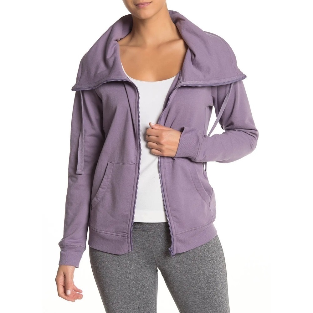 Z by Zella Full Effect Fleece Zip Up Jacket Purple